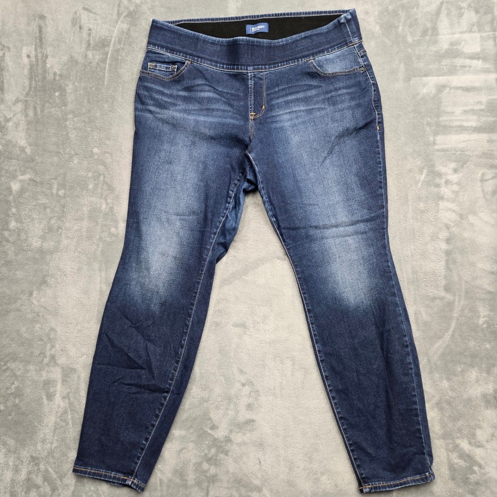 Old Navy Rockstar Skinny Jeans Dark Wash Womens Plus Size 22 40x30 Regular Fit